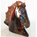 Murano glass horse sculpture, signed