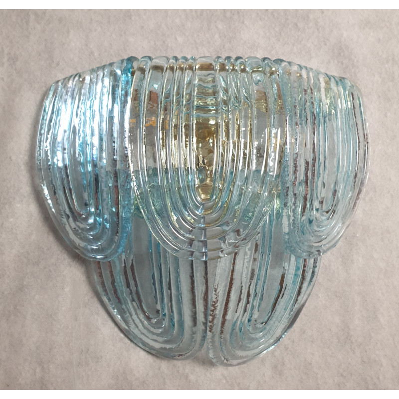 Light blue Murano glass sconces - a pair
