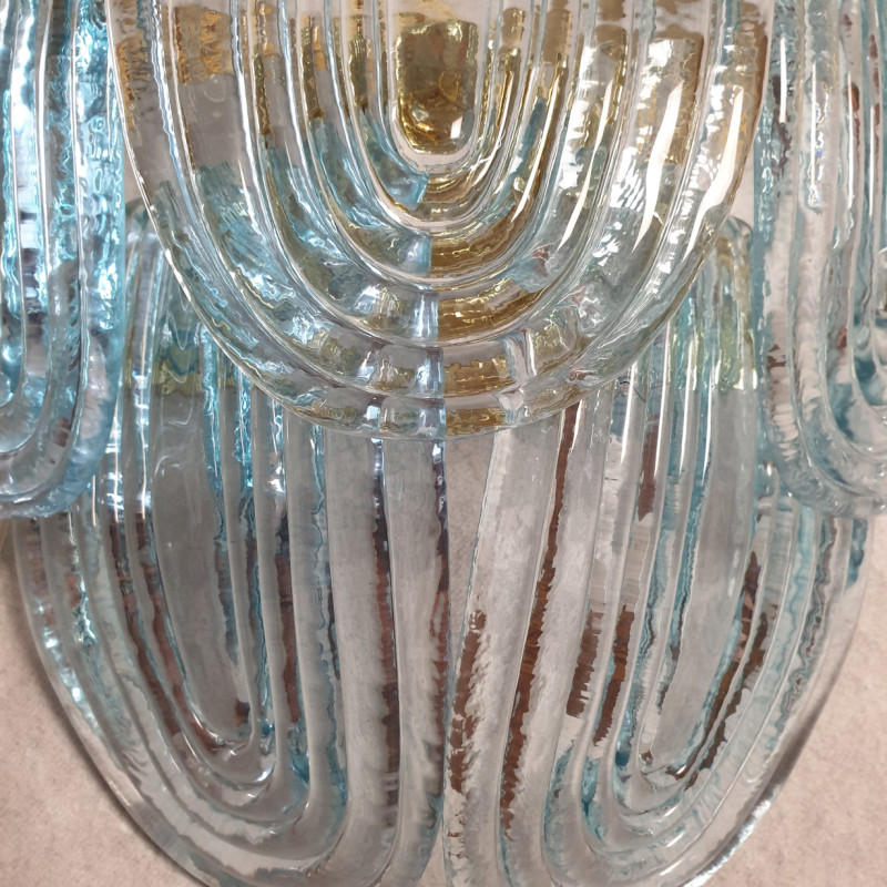 Light blue Murano glass sconces - a pair