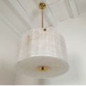 White Murano glass Drum chandelier