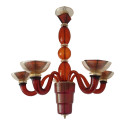 Terracotta Murano glass chandelier Italy
