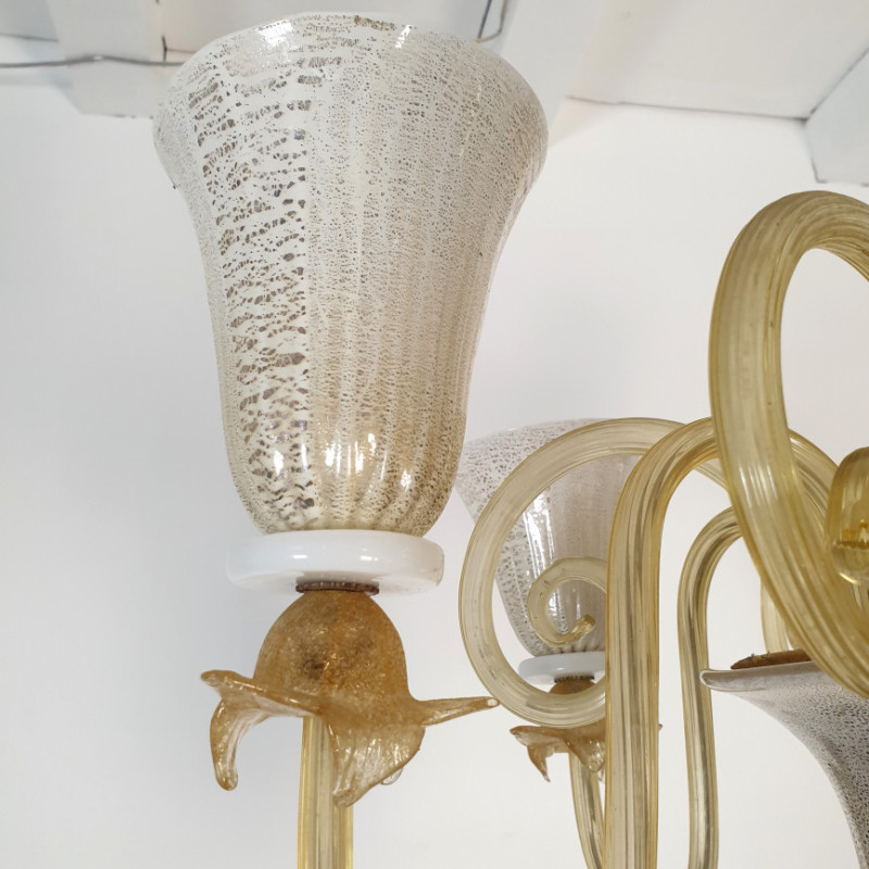 Mid-Century Murano glass chandelier, Italy