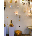 Pair of Mid Century Modern Murano glass and brass sconces