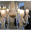 Murano Glass chandelier with Horse decor