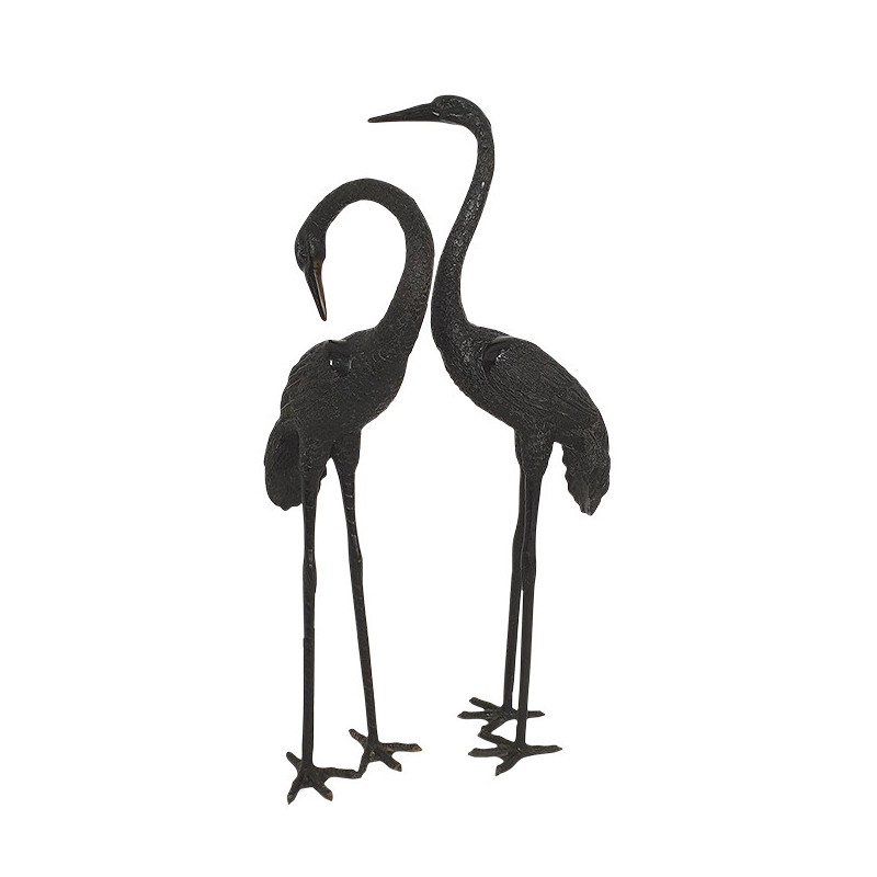 Pair of life size crane birds, France 1950s