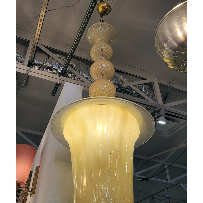 Murano Glass Large Lantern-Pendant Light by Seguso