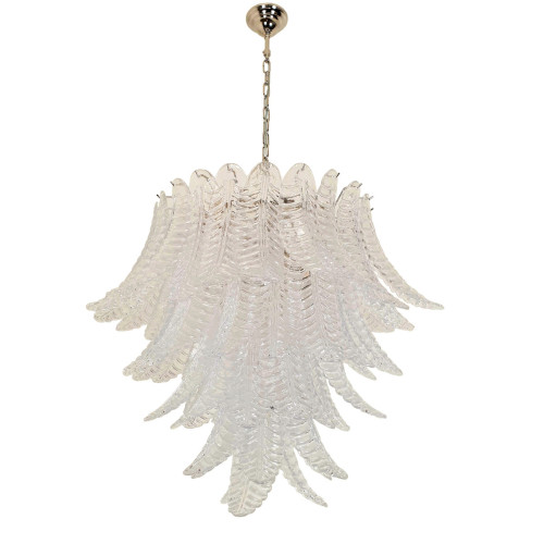 Vintage Murano glass leaves chandelier