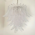 Murano glass clear leaves chandelier