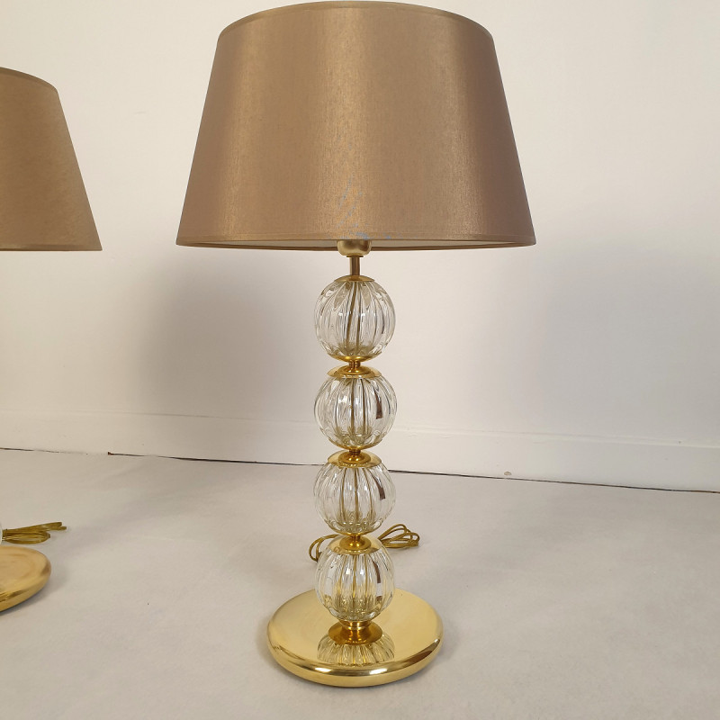Murano glass table lamps - a pair