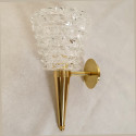 Murano glass and brass sconces - a pair