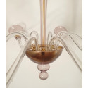 Large Purple Mid Century Modern Murano Glass Chandelier