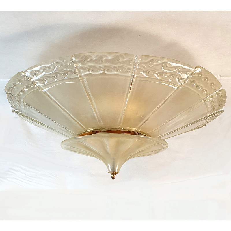 Murano glass vintage flush mount chandelier