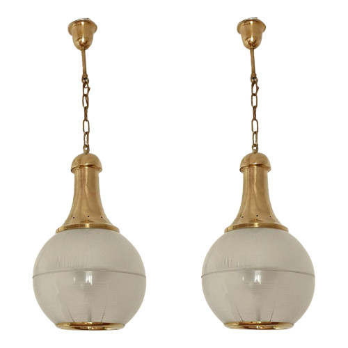 Pair of vintage pendant lights by Dominioni
