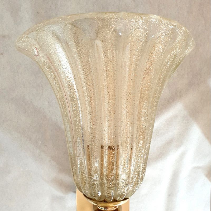 Mid Century Murano glass Neoclassical sconces