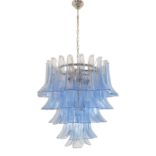 Blur Murano glass mid century chandelier - a pair