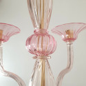 Pink Mid-Century Murano glass chandelier, Italy