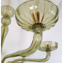 Green Mid century modern Murano glass chandelier