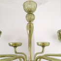 Green Mid century modern Murano glass chandelier