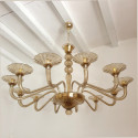 Huge Tan Mid-Century Modern Murano chandelier