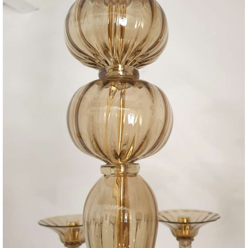 Huge Tan Mid-Century Modern Murano chandelier