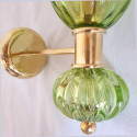 Pair of green Murano glass sconces