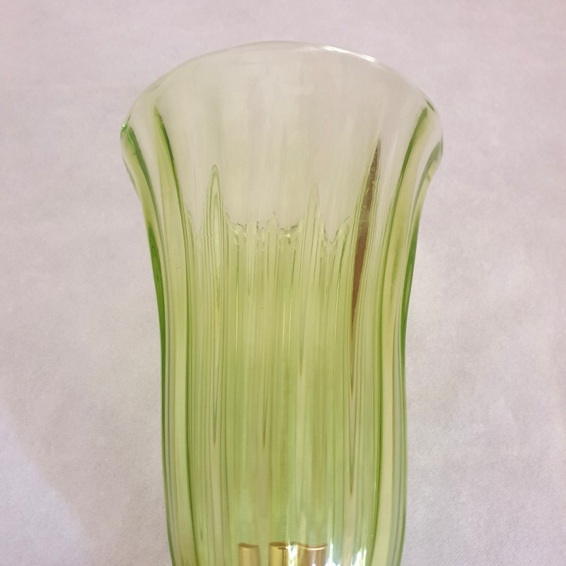 Pair of green Murano glass sconces