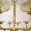 Mid Century Modern green Murano chandelier