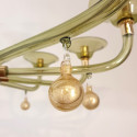 Mid Century Modern green Murano chandelier