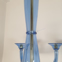 Large Mid-Century Modern Blue Murano Glass Chandelier