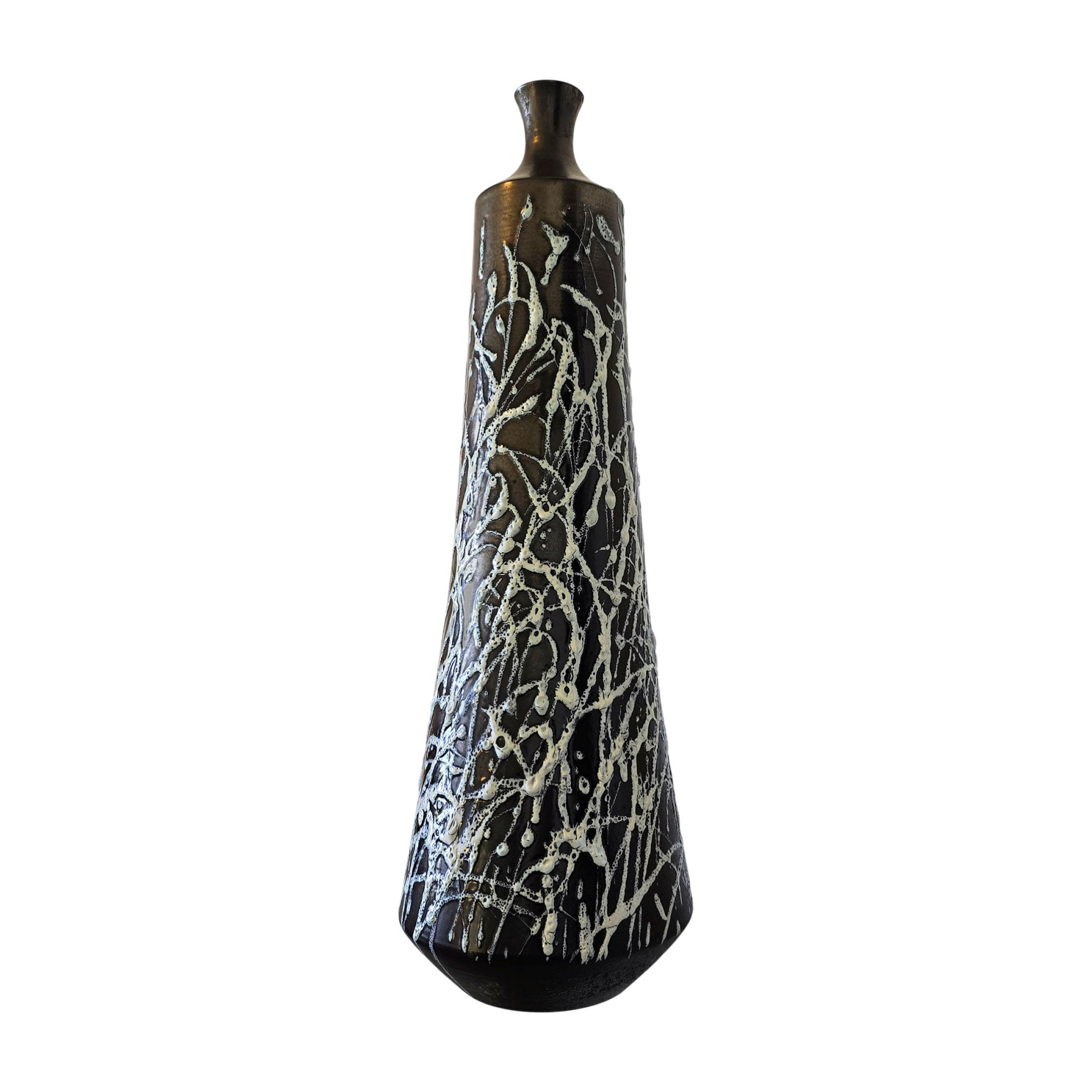 Tall ceramic mid century modern vase, Italy