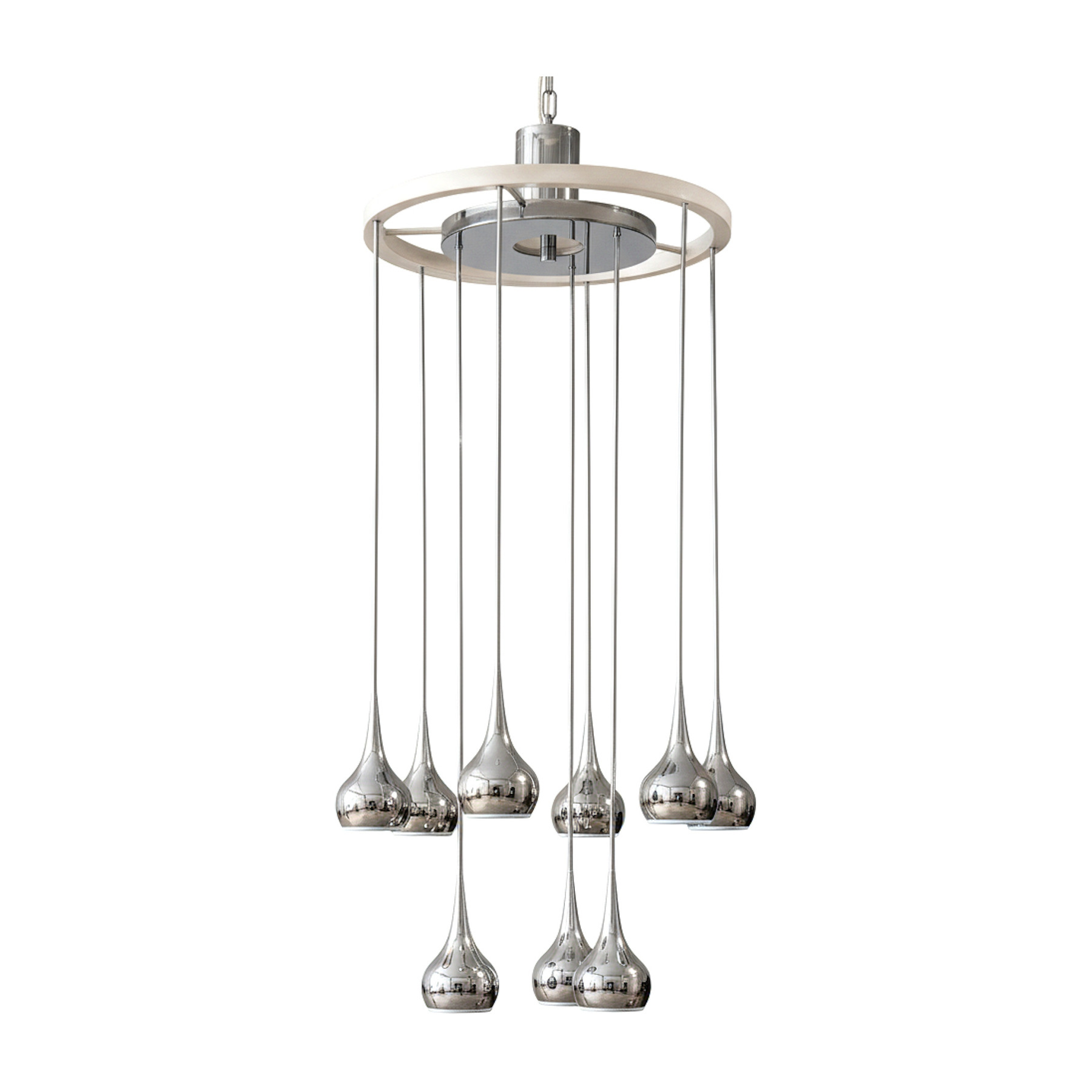 Large Chrome Chandelier by Esperia