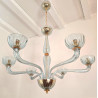 Light Blue Murano glass chandelier, Italy 1980s