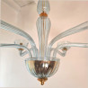 Light Blue Murano glass chandelier, Italy 1980s