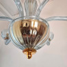 Light Blue Murano glass chandelier, Italy 1980s