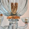 Light Blue Murano glass chandelier, Italy 1980s