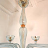 Light Blue Murano glass chandelier, Italy 1980s