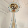 Light Blue Murano glass chandelier, Italy 1980s