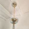Light Blue Murano glass chandelier, Italy 1980s
