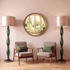 Pair of green, mid century modern, Murano glass floor lamps