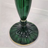 Pair of green, mid century modern, Murano glass floor lamps