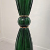 Pair of green, mid century modern, Murano glass floor lamps