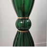 Pair of green, mid century modern, Murano glass floor lamps