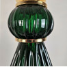 Pair of green, mid century modern, Murano glass floor lamps