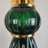 Pair of green, mid century modern, Murano glass floor lamps