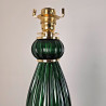 Pair of green, mid century modern, Murano glass floor lamps