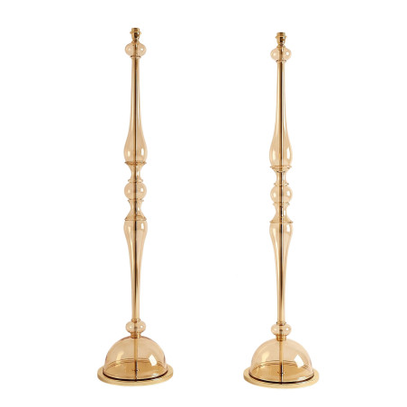 Pair of Murano glass mid century modern floor lamps, Italy