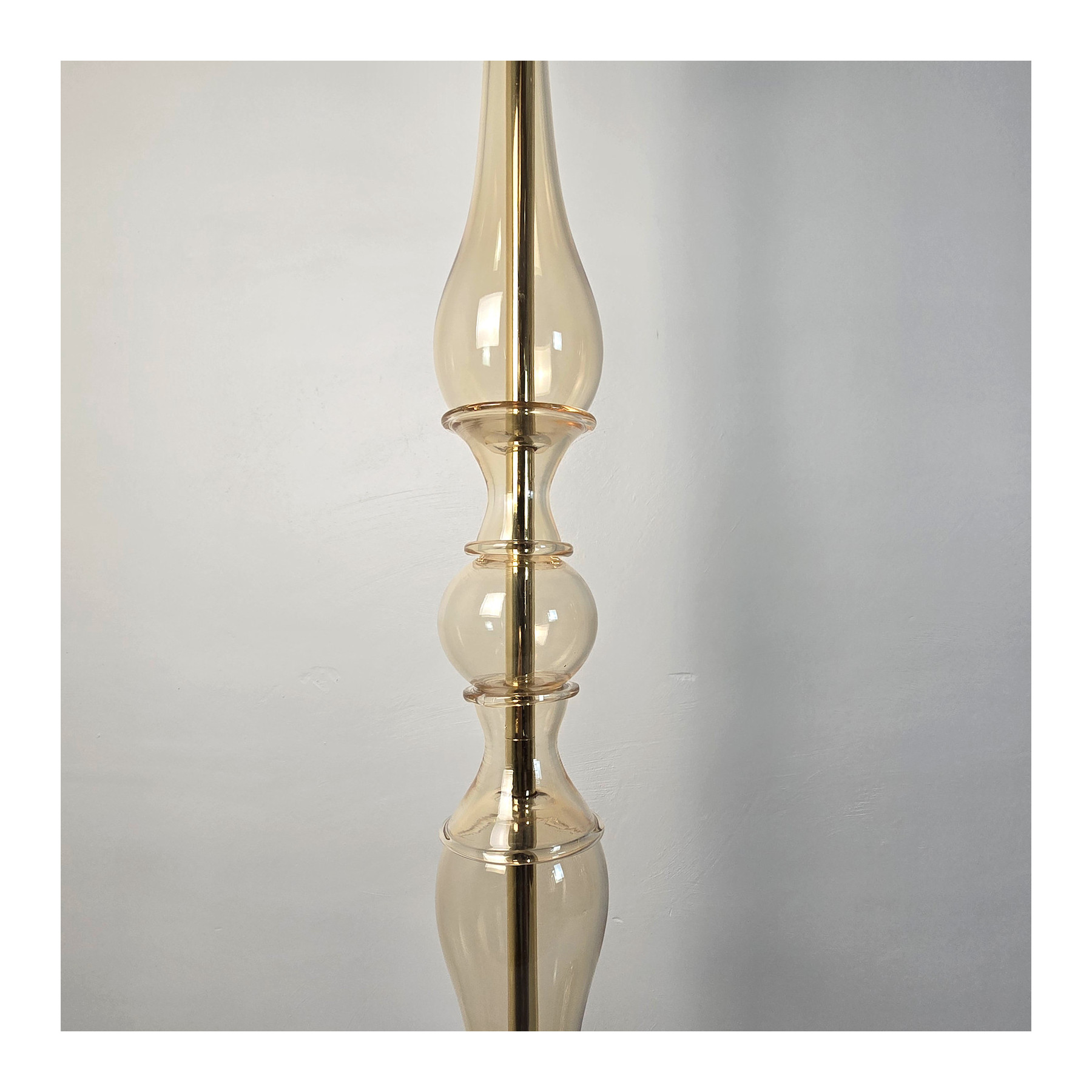 Pair of Murano glass mid century modern floor lamps, Italy