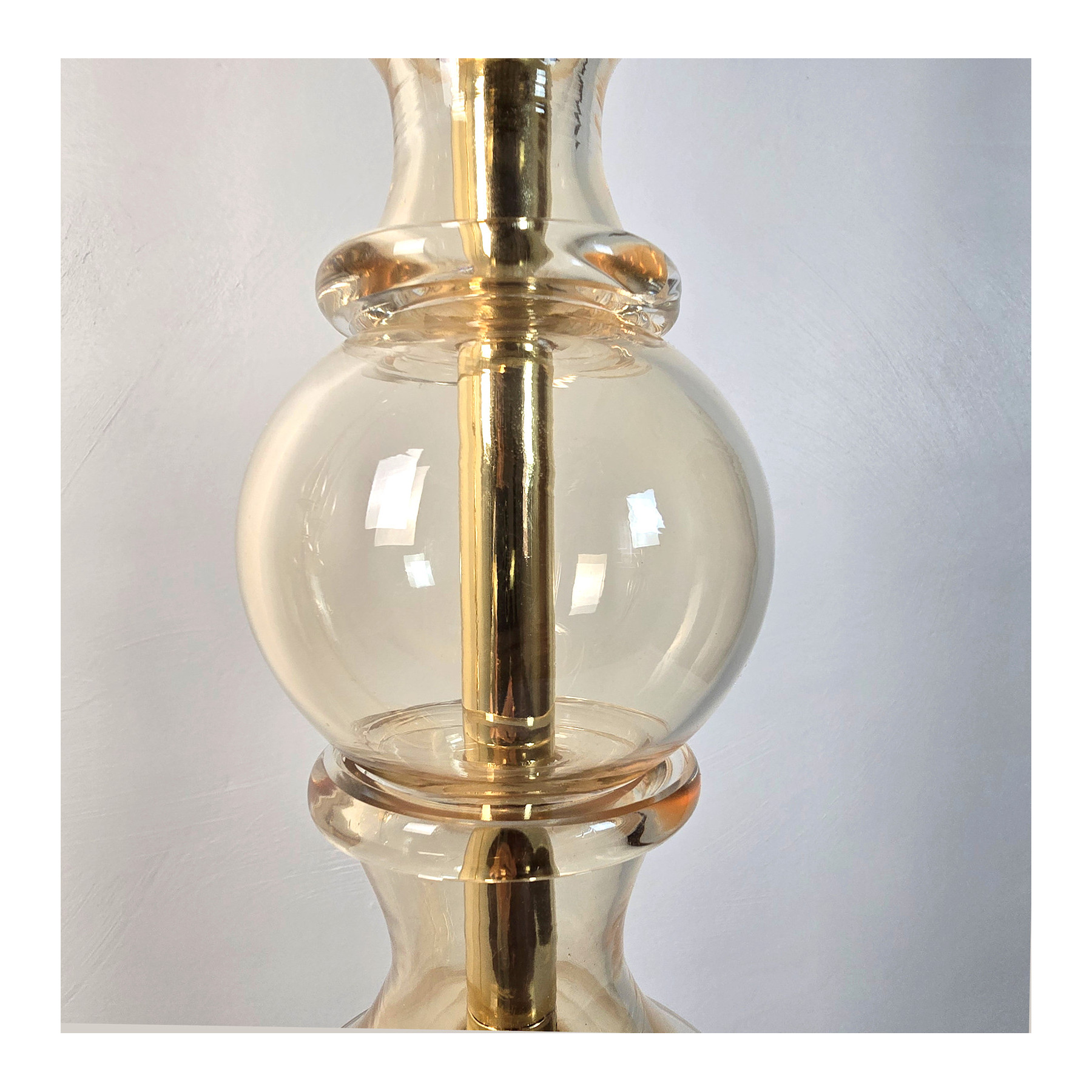 Pair of Murano glass mid century modern floor lamps, Italy