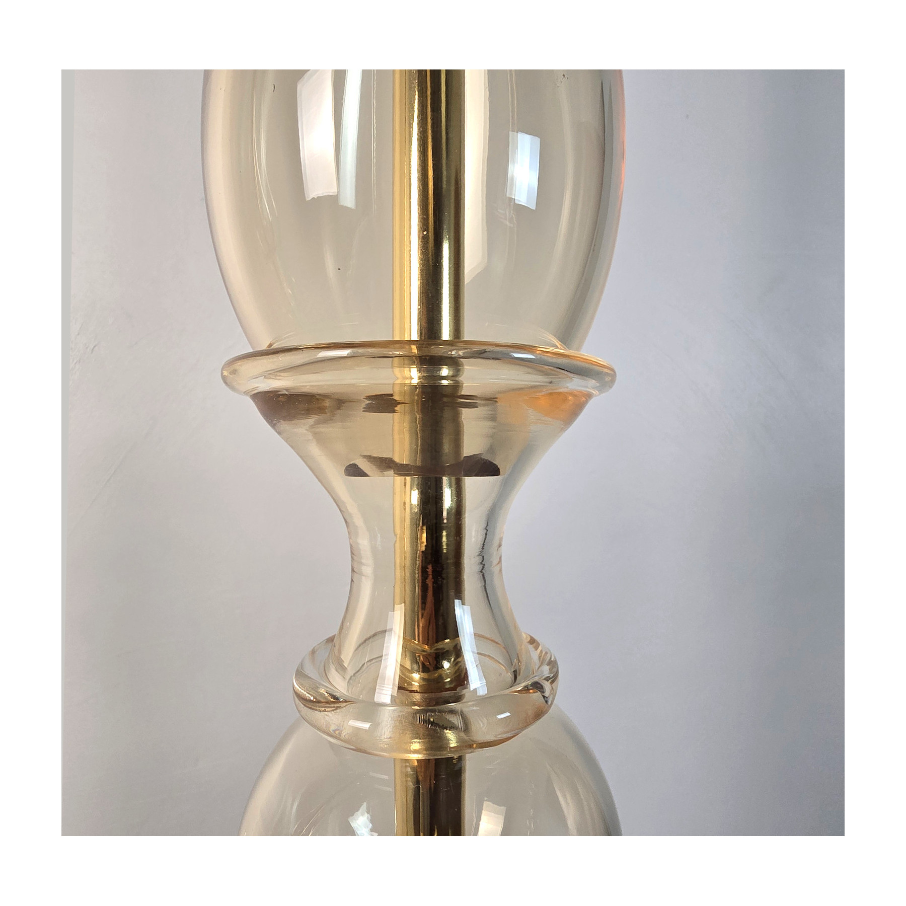 Pair of Murano glass mid century modern floor lamps, Italy